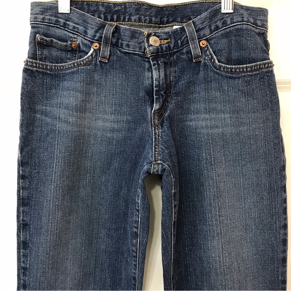 Lucky Brand Mid Rise Flare Dungarees Jeans Size 4 - Picture 4 of 9